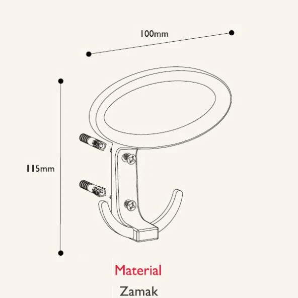 Büyük Hitit Elbise Askısı Parlak Krom (2 Adet) - 2