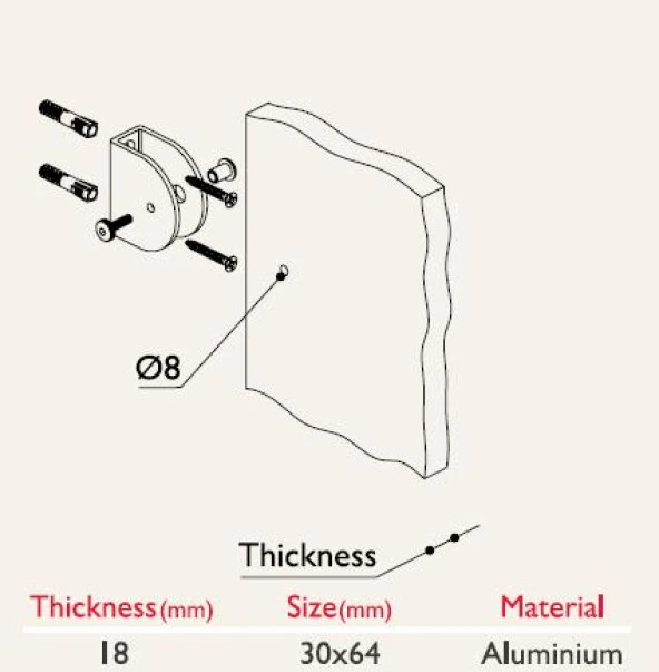 Kabin Bağlantısı U 18mm - Resim 2