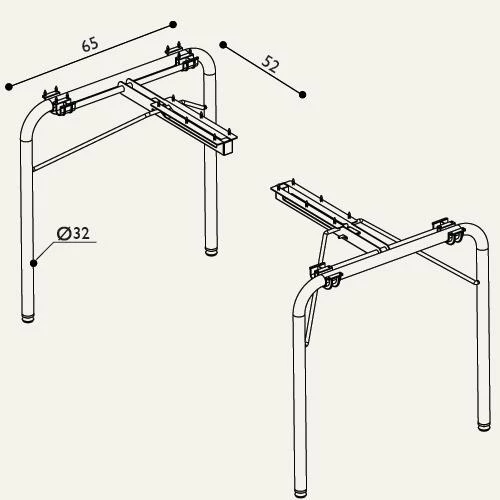 Katlanır Masa Ayağı Kamp Piknik Bahçe Masası - 5