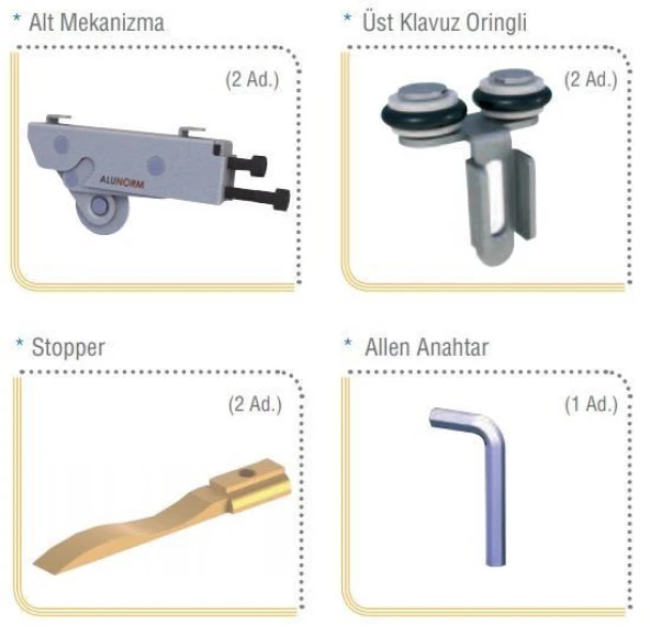 Beta Sürgü Kapak Mekanizması Raydolap Tekeri - 4