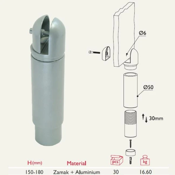 Kabin Ayağı 25.651 - Resim 2