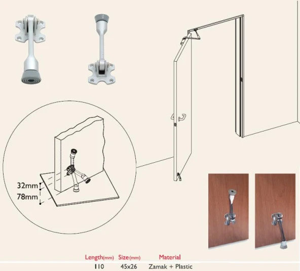 Gürçay Kapı Tutucu Tampon Stoper - 2
