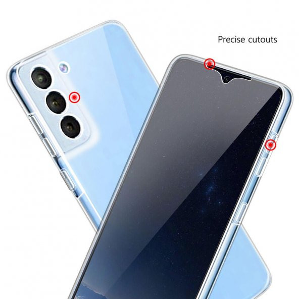 Samsung Galaxy S21 Plus 360 Derece Şeffaf Silikon Kılıf Komple Koruma - 3