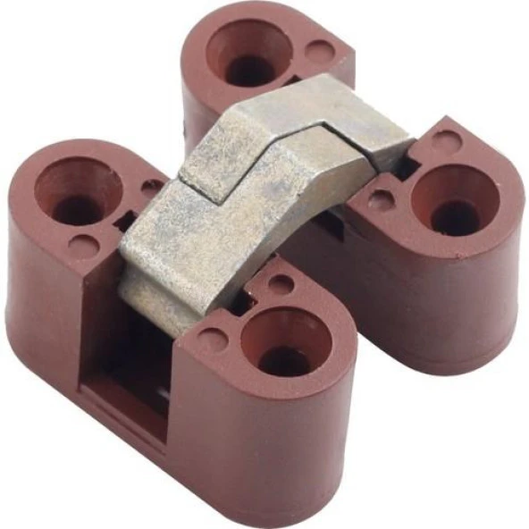 Gürçay Plastik Oval Masa Menteşesi Zamak Gövde Kahve