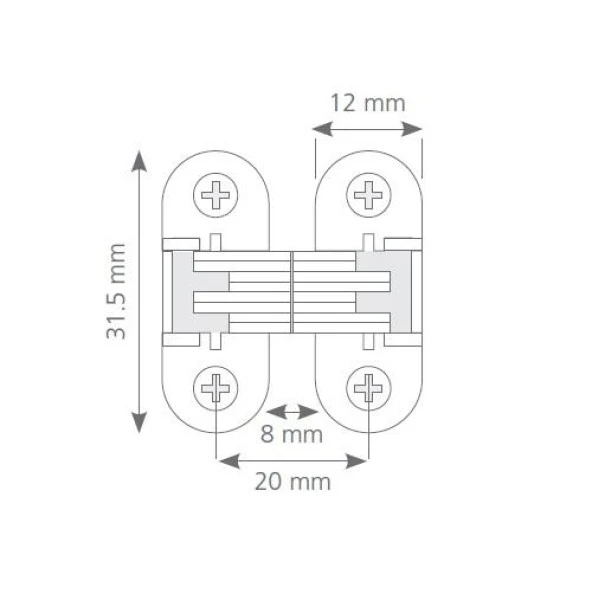 Gürçay Plastik Oval Masa Menteşesi Zamak Gövde Kahve - 2