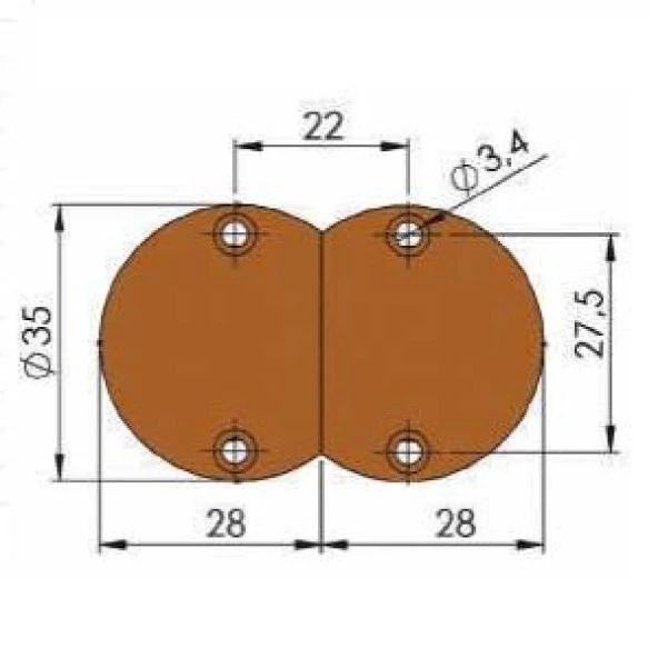 Mepa MKM01 Plastik Masa Menteşesi (2 Adet) - 2