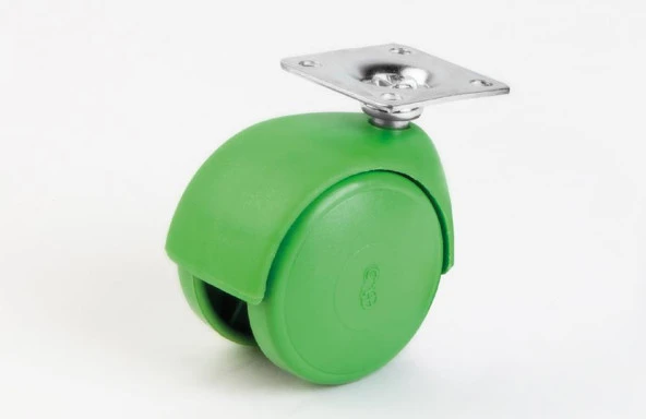 Mobilya Tekeri Döner Plastik H65mm Büyük Tablalı Yeşil ürün görseli