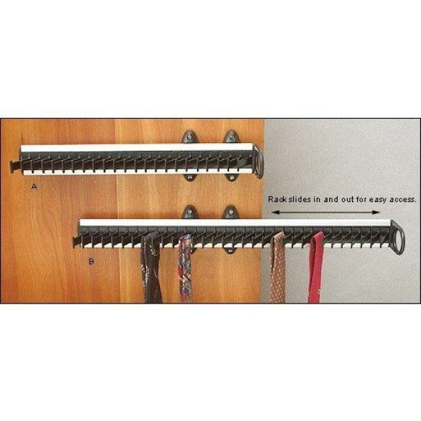 Gürçay Dolap İçi Sürgülü Kravat Askısı 48cm - 2