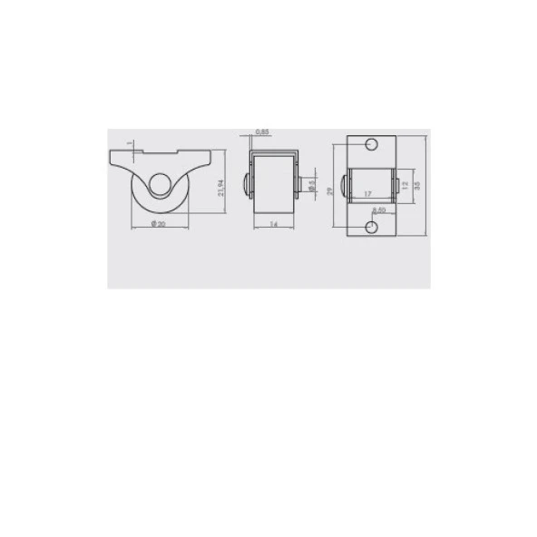 Mobilya Tekeri Sabit H23mm (4 Adet) - 2