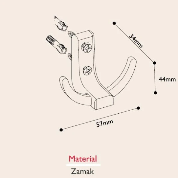 Gürçay Elbise Palto Askısı 23.111 (2 Adet) - 2
