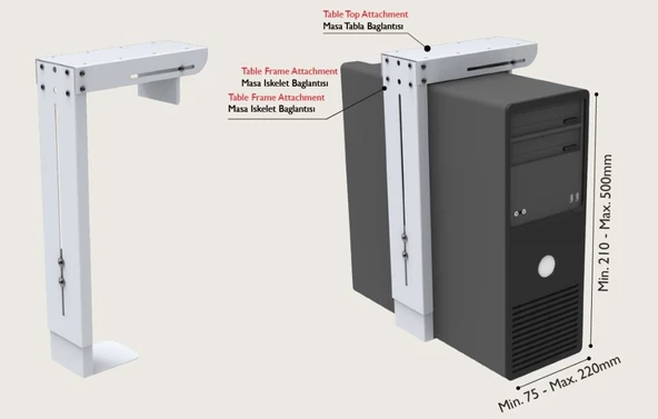 Bilgisayar Kasa Taşıyıcı Ayak - 3
