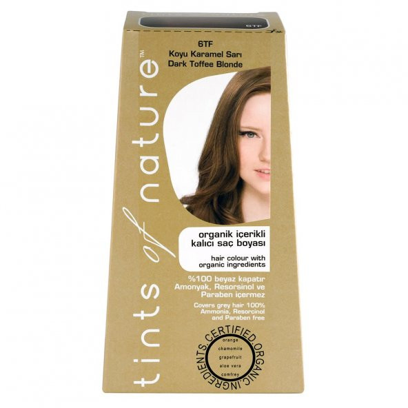 Tints of Nature 6TF Koyu Karamel Sarı Organik Saç Boyası