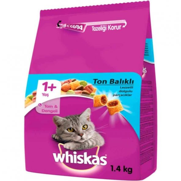Whiskas Ton Balıklı Sebzeli Kuru Kedi Maması 1,4 Kg
