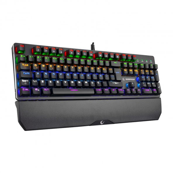 Rampage KB-R81 Rgb Aydınlatmalı Mekanik Mavi Switch Oyuncu Klavyesi + Klavye Mouse Pad - 2