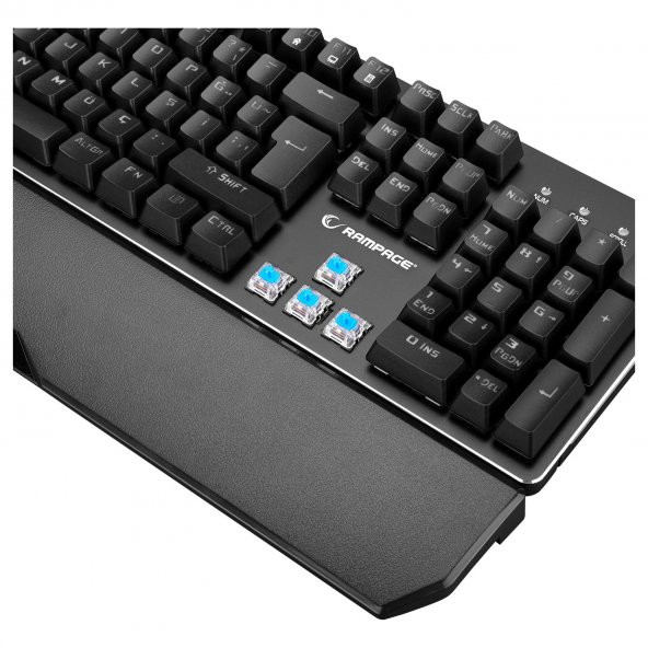 Rampage KB-R81 Rgb Aydınlatmalı Mekanik Mavi Switch Oyuncu Klavyesi + Klavye Mouse Pad - 5