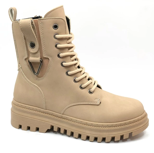 Mehtap Süs Üçgen Toka Detaylı Kaymaz Taban Kadın Postal Bot - Resim 2