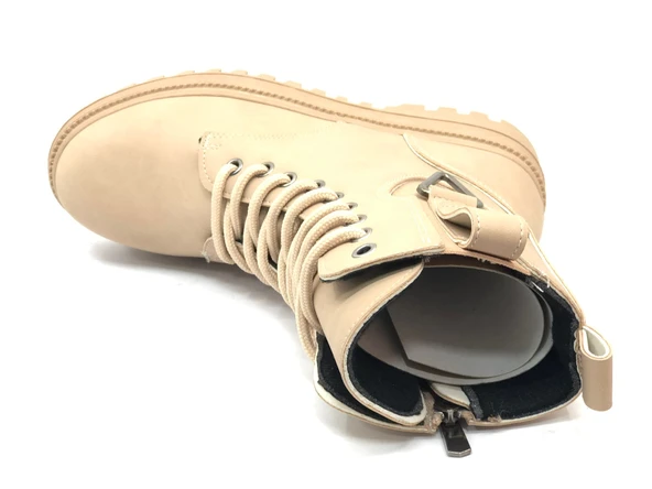 Mehtap Süs Üçgen Toka Detaylı Kaymaz Taban Kadın Postal Bot - Resim 4