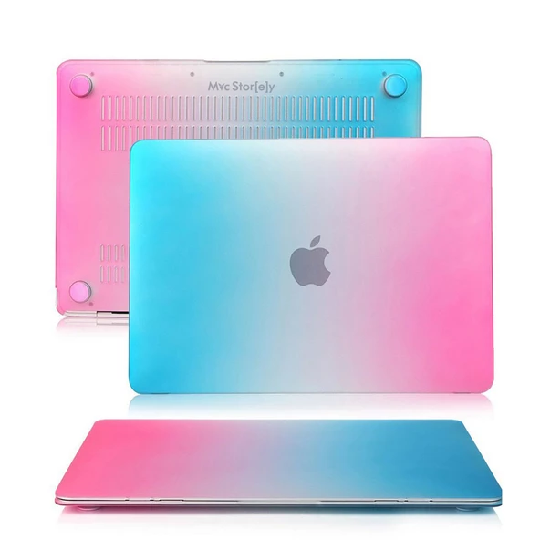 Macbook Air Kılıf 13 inç Rainbow (Eski USB'li Model 2010-2017) A1369 A1466 ile Uyumlu