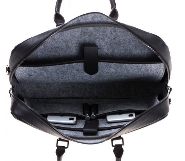 Bouletta Sardis Deri Notebook Evrak Çantası FL1 Siyah - 6