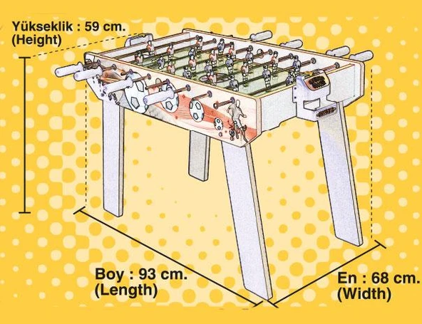 Matrax Oyuncak Ahşap Masa Maçı Oyunu(Ayaklı) - Resim 3