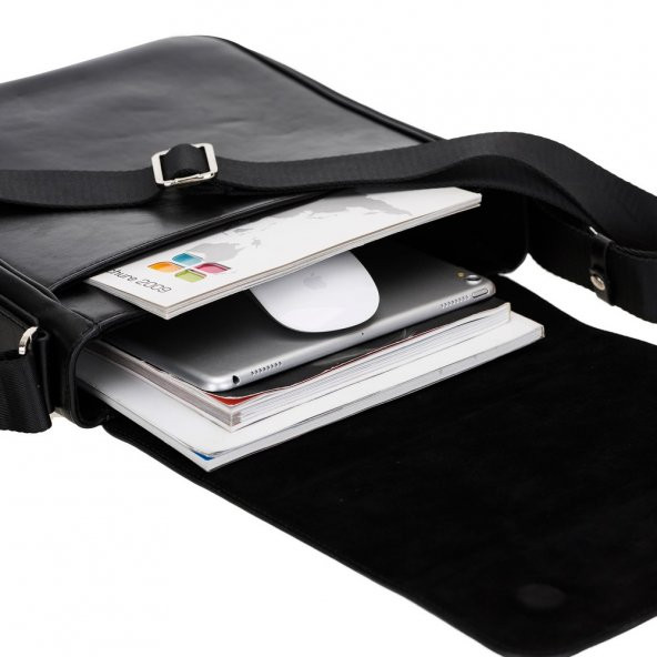 Bouletta Calisto Messenger Deri Çanta RST1 Siyah - 2