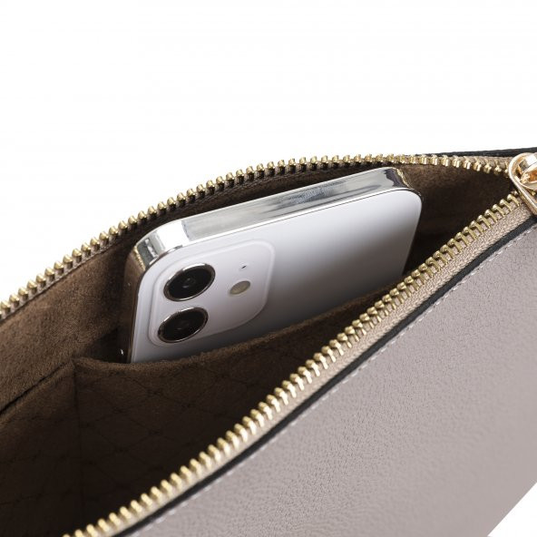 Bouletta Jane Deri Kadın Çantası DRP3 Gri - 4