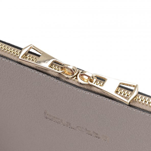 Bouletta Jane Deri Kadın Çantası DRP3 Gri - 5