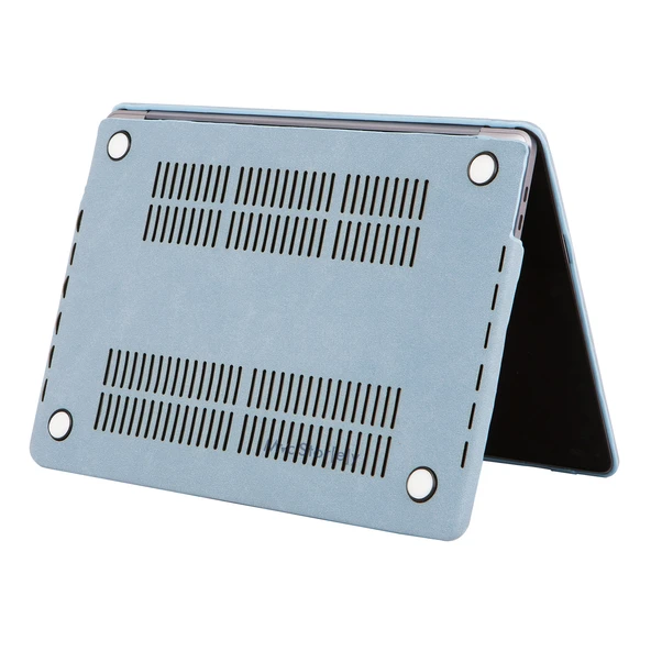 MacBook Pro 13 Kılıf Süet Dokulu Kadife Soft Touch Sert Hard Case USB-C Darbe Çizilme Koruma - Resim 6