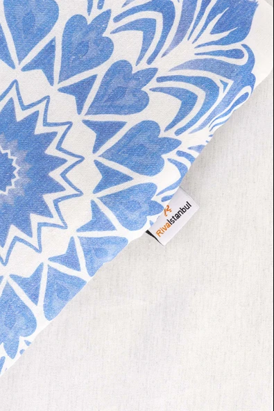 Rivaİstanbul Alaçatı Mavi Çift Kişilik Nevresim Takımı Pamuklu - Resim 6