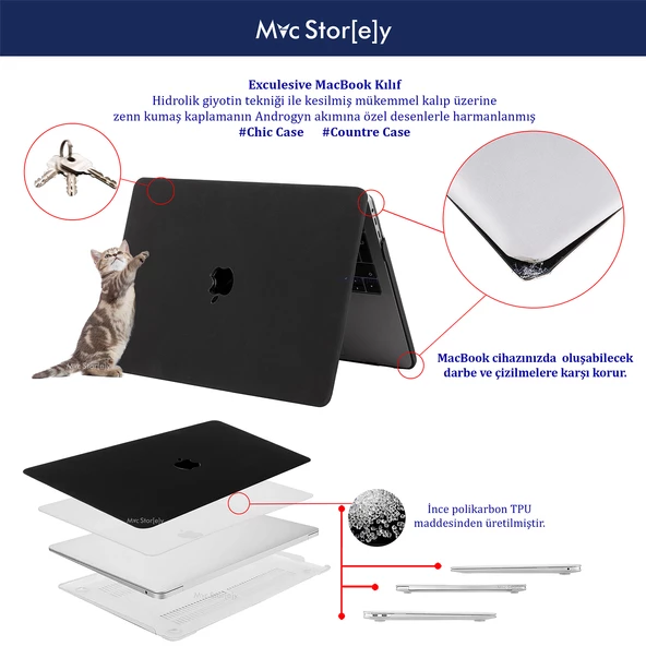 Macbook Pro Kılıf 13inç M1-M2, Goat01 (Type-c'li Model)A2338 A2289 A2251 A1706-08 A1989 A2159 ile Uyumlu - 11