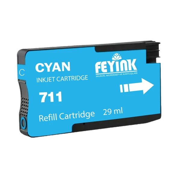 Feyink HP 711 Cyan (C) Orijinal Mürekkep Dolumlu Feyink Kartuş 29ml Mavi ürün görseli