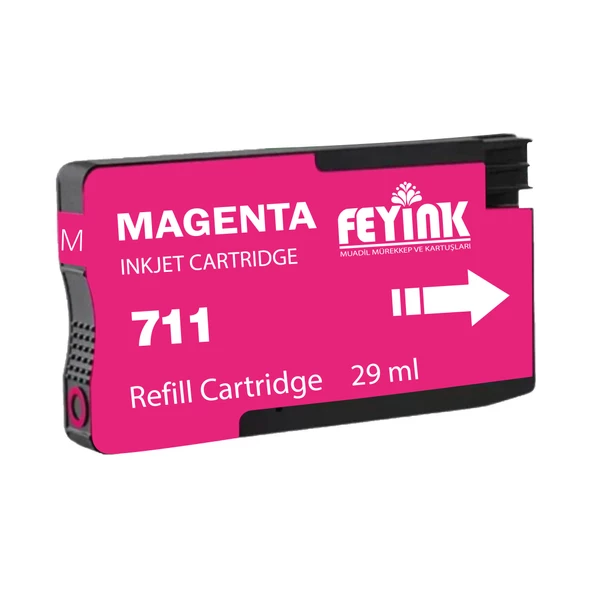 Feyink HP 711 Magenta (M) Orijinal Mürekkep Dolumlu Feyink Kartuş 29ml Kırmızı ürün görseli