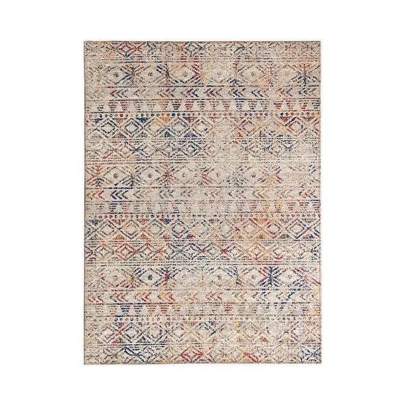 İskandinav eskitme kilim Salon Mutfak Oda Halısı Bej Krem Halı Kaymaz Makinada Yıkanabilir - 3