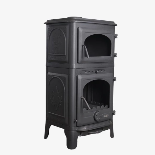 Volkan V-58 Fırınlı Küllüklü Döküm Şömine Soba - Resim 3