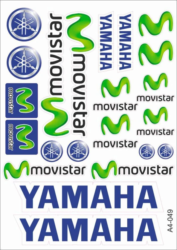 Movistar Yamaha Sticker Seti A4
