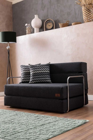 GOOD NİGHT 150cm Oskar Katlanır Yatak & Koltuk Yıkanabilir  Sırt Destekli - Resim 7