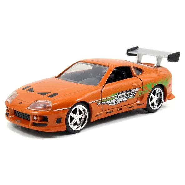 Jada 1:32 Fast & Furious Legacy Series Twin Pack W3/2 Brian's Toyota Supra & 2001 Nissan Silvia S15 - Resim 5