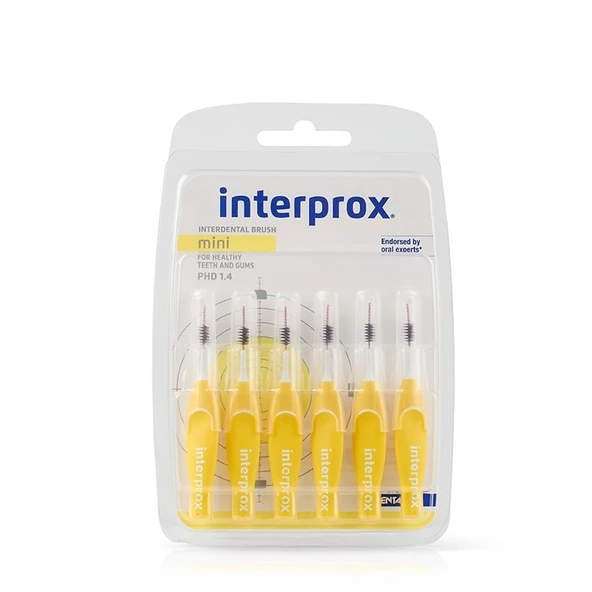 Interprox Interproximal Mini PHD 1.4 Arayüz Fırçası 6 Adet SARI - 1