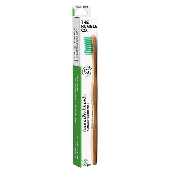 Humble Brush Doğal Yetişkin Yumuşak Bambu Diş Fırçası Yeşil - 1
