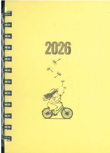 Özkan 2026 Spiralli Ajanda 12x17 Sert Kap. Sarı Hafta Sonları Birleşik Sarı ürün görseli 1
