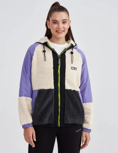 Skechers S232311 W Outdoor Fleece Full Zip Sherpa Kadın Mont Kadın Kaban ürün görseli 1