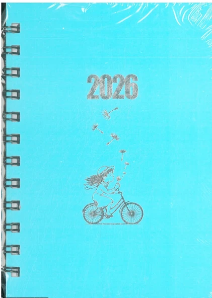 Özkan 2026 Spiralli Ajanda 12x17 Sert Kap. Buz Mavi Hafta Sonları Birleşik ürün görseli 1