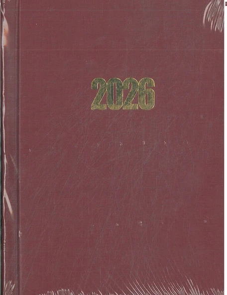 Özkan 2026 Ajanda 12x17 Cilt Bezli Bordo Hafta Sonları Birleşik ürün görseli 1