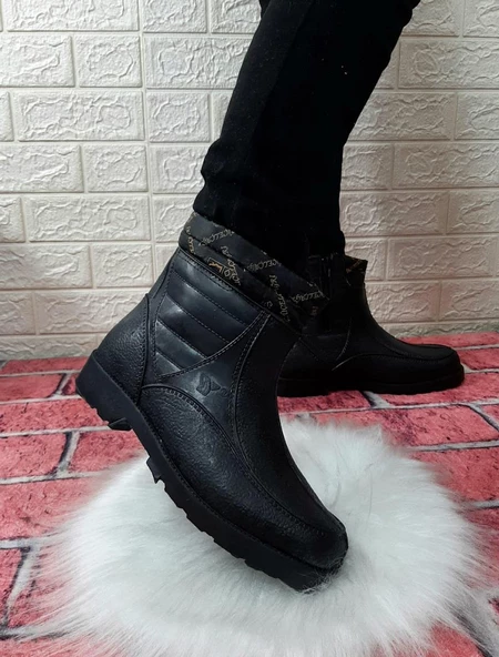 Çağrı Yaldır İçi Kürklü Fermuarlı Su Geçirmez Kar Botu Plastik - 9