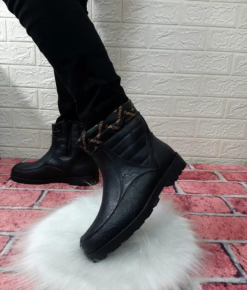 Çağrı Yaldır İçi Kürklü Fermuarlı Su Geçirmez Kar Botu Plastik - 12