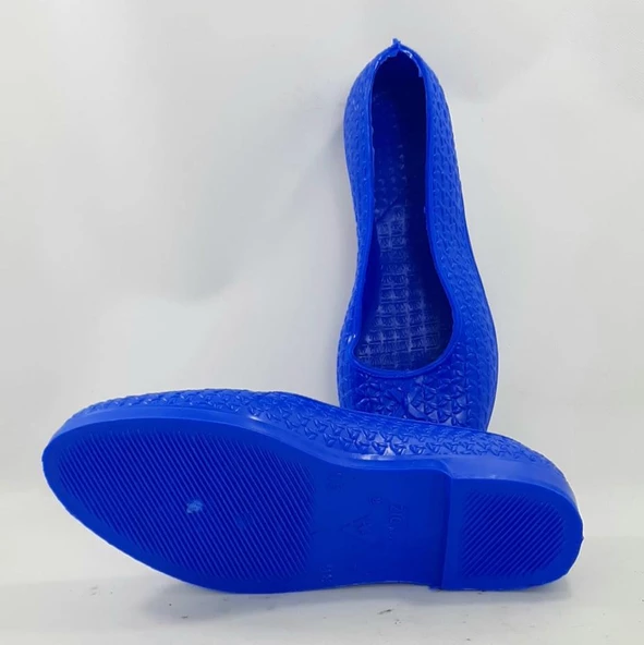 Makosen Lacivert Plastik Naylon Ayakkabı Düz Topuksuz - 4