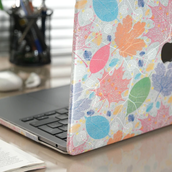 MacBook Pro 13 Kılıf Vinleks Deri Dokulu Sert Hard Case İnce Hafif Darbe Çizilme Koruma - Resim 3