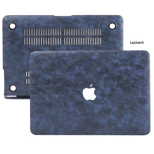 Macbook Pro Kılıf 13inç M1-M2, Leat01 (Type-c'li Model)A2338 A2289 A2251 A1706-08 A1989 A2159 ile Uyumlu - 3