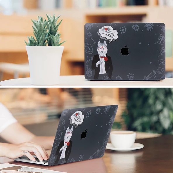 Macbook Pro Kılıf 13inç M1-M2, Dog01NL (Type-c'li Model)A2338 A2289 A2251 A1706-08 A1989 A2159 ile Uyumlu - 9