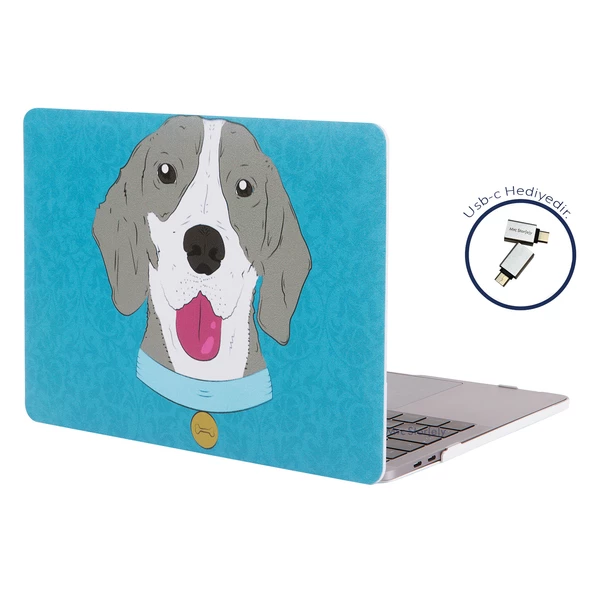 Macbook Pro Kılıf 13inç M1-M2, Dog01NL (Type-c'li Model)A2338 A2289 A2251 A1706-08 A1989 A2159 ile Uyumlu - 6